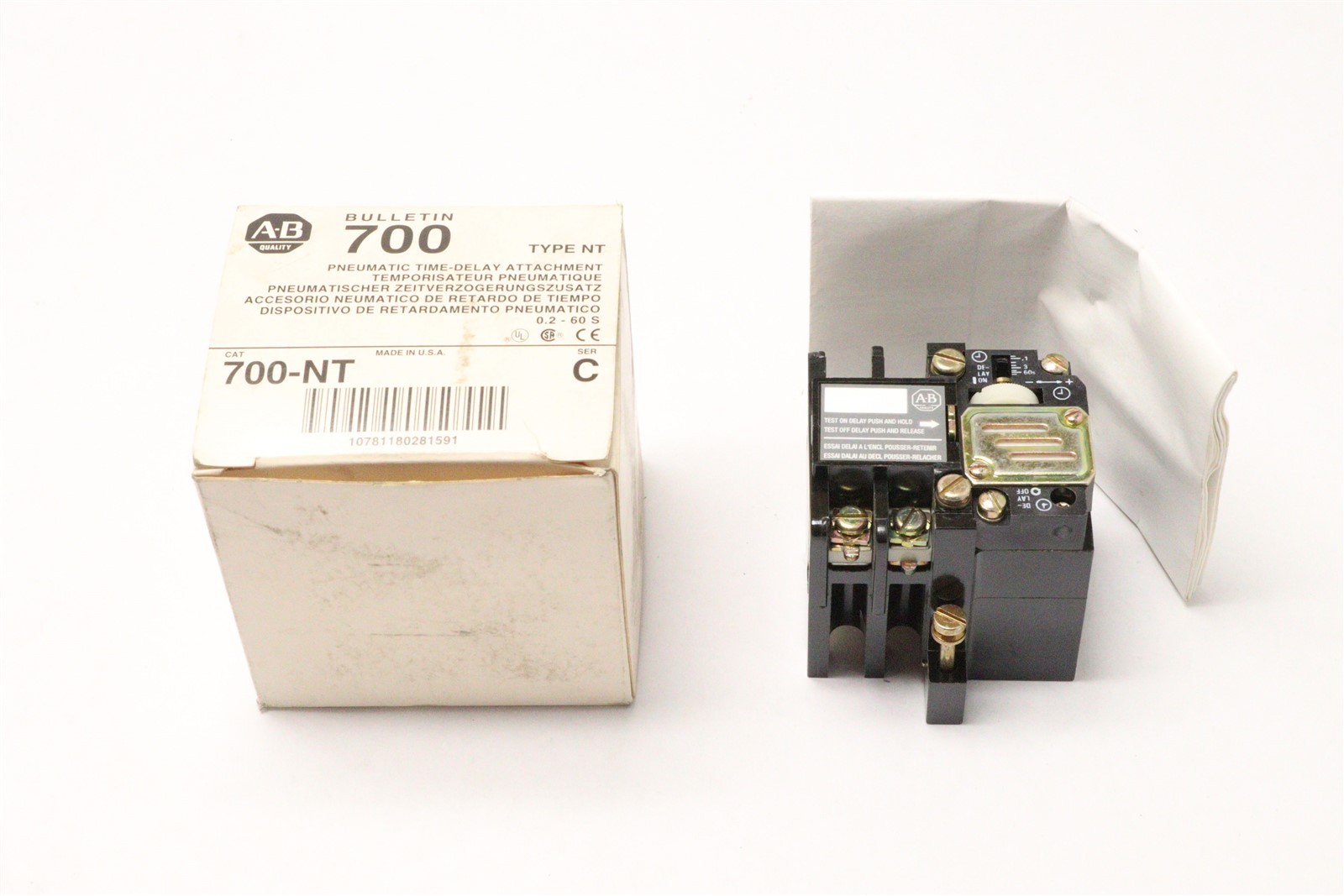 ALLEN-BRADLEY PNEUMATIC TIME-DELAY ATTACHMENT 700-NT SER C