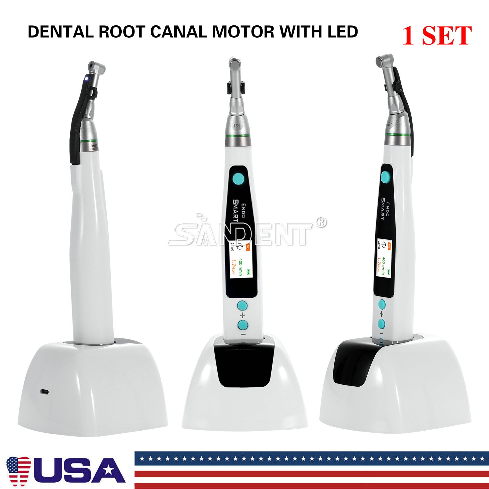 Dental 1:5 Fiber Optic LED Electric Contra Angle Increase Handpiece Ti-MAX X95L