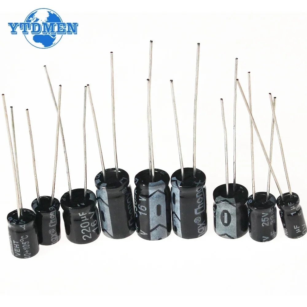 120pcs Electrolytic Capacitors Kit Assorted 12 Values 1UF-470UF 16V 25V 50V US