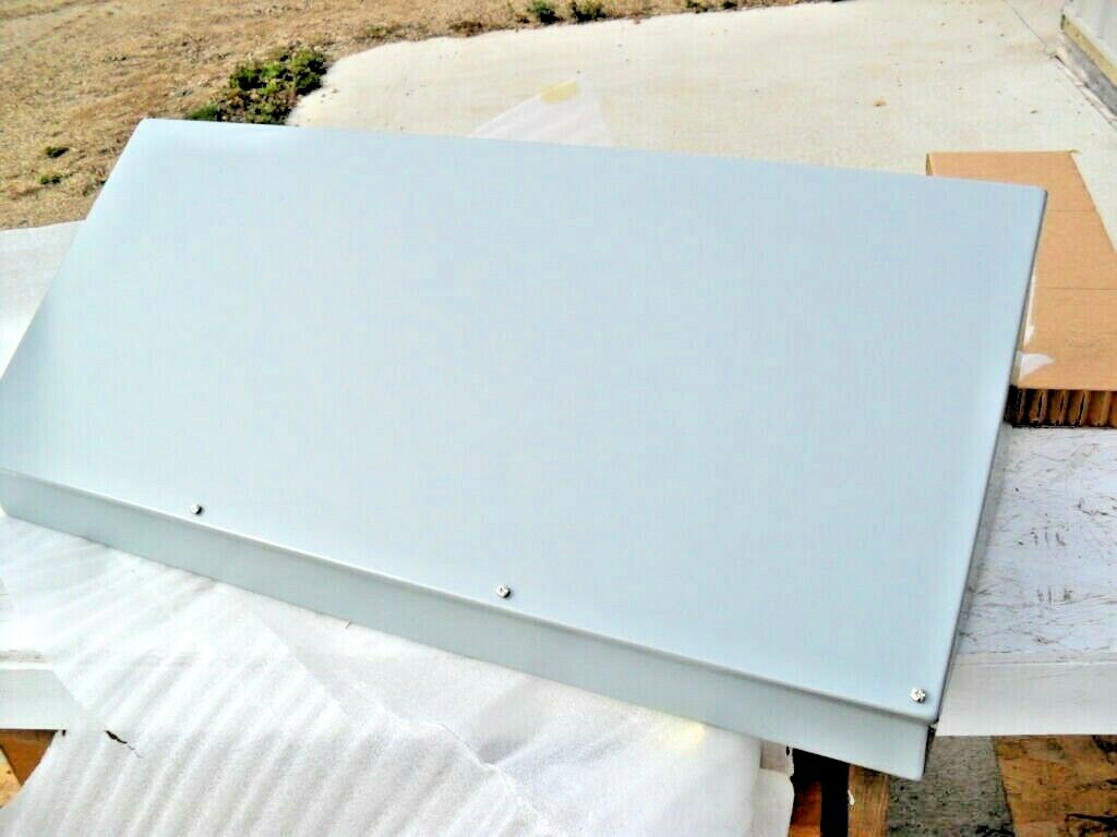 QTY 1-Hoffman C16C36 – Gray Enclosure Box – Steel- – 862RJ- w/ back plate panel