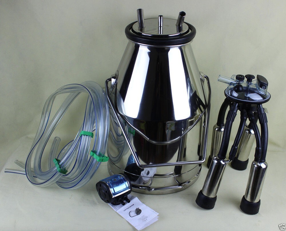 Cow Milking Machine:Milker Claw Cluster 4SS Teat-cups Shells+Liners MC30 Delaval