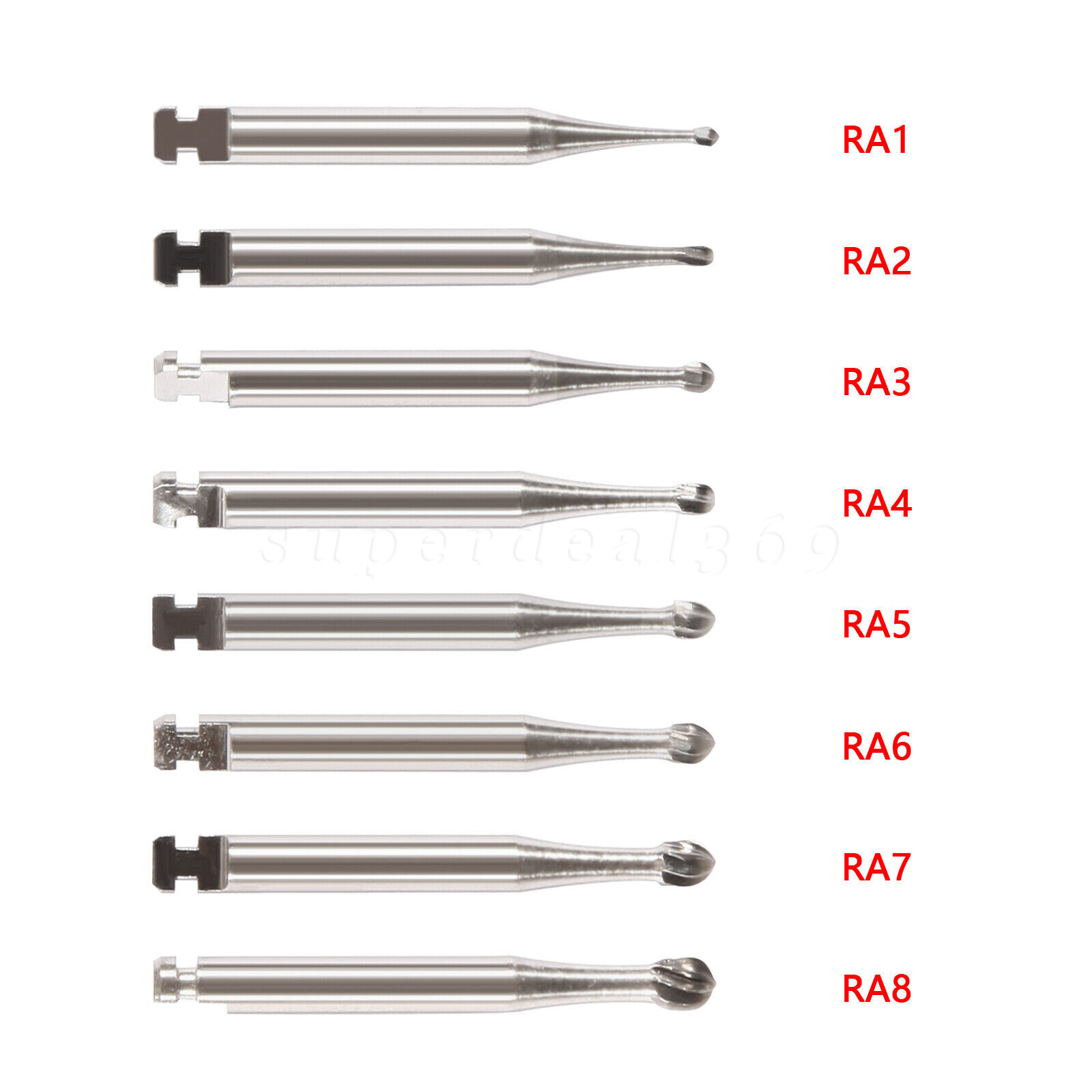 Dental Round Carbide Bur for Slow Speed Latch Type Handpiece RA 1# – 8# Burs