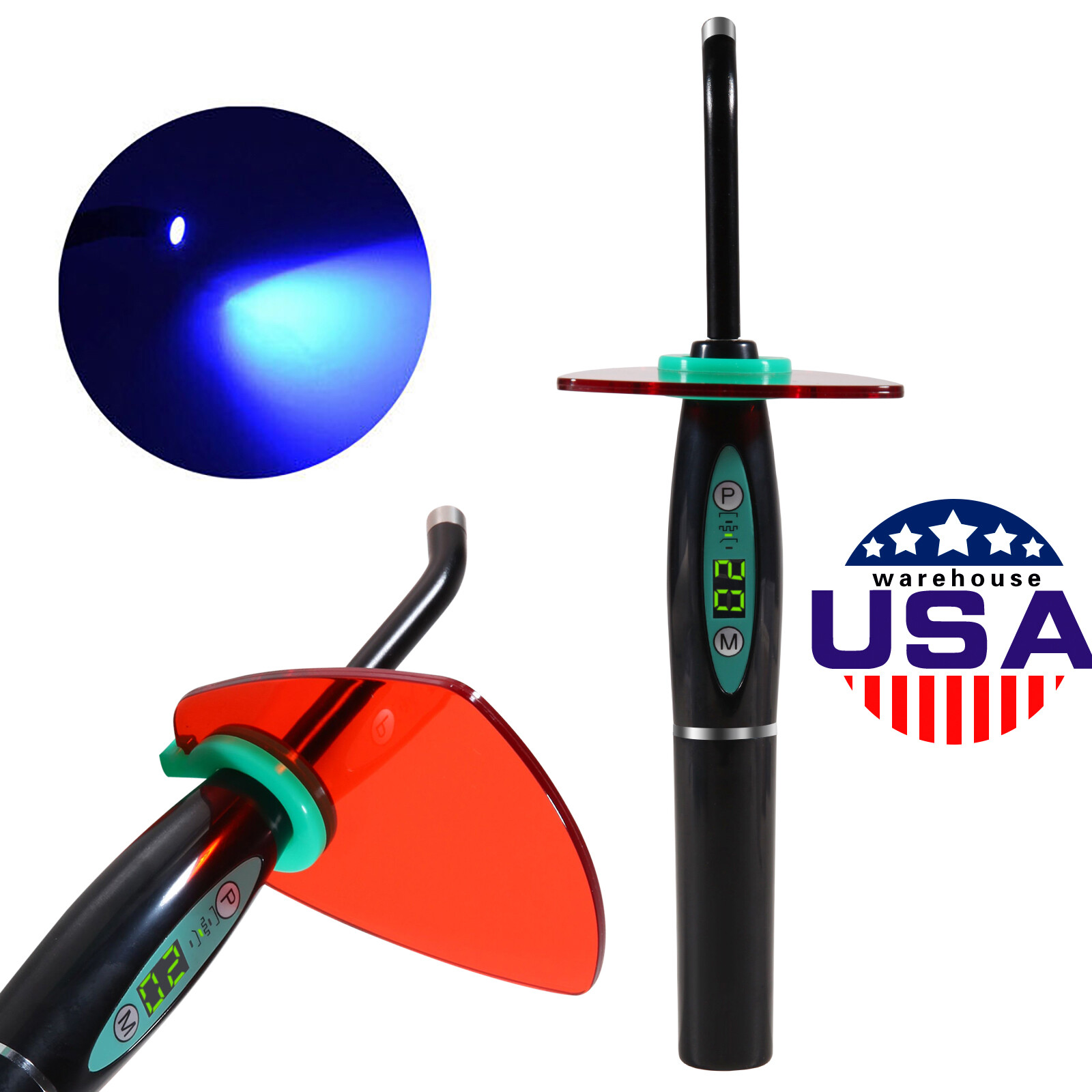 Dental Wireless Cordless LED Cure Curing Light Lamp 2000mw 5W Tool Resin Cure