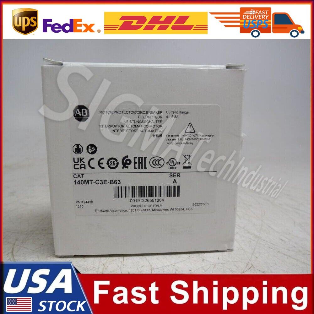 New AB 140MT-C3E-B63 4.0-6.3A 3-Pole Motor Protection Breaker USA