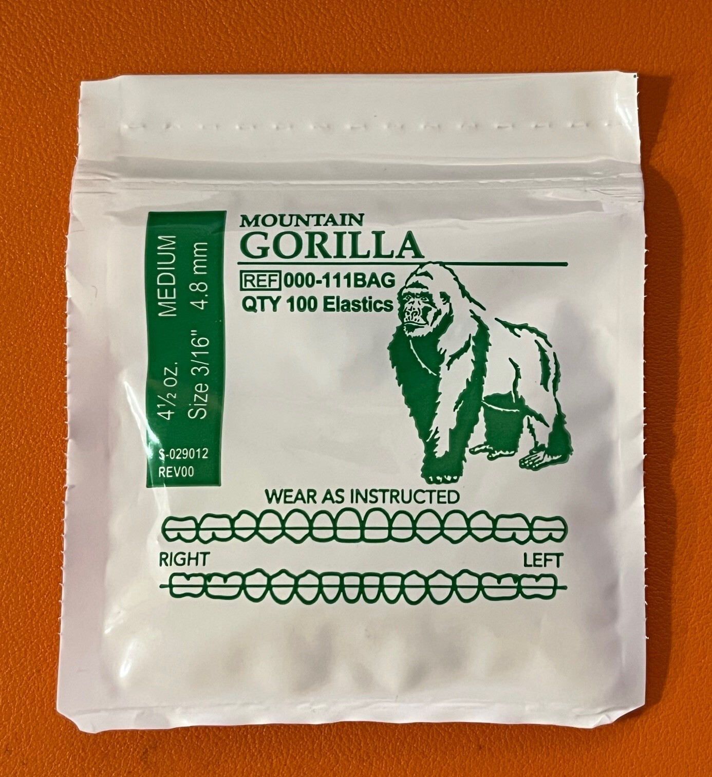 2 Mountain Gorilla American Orthodontics Elastics Braces Bands 200 qty