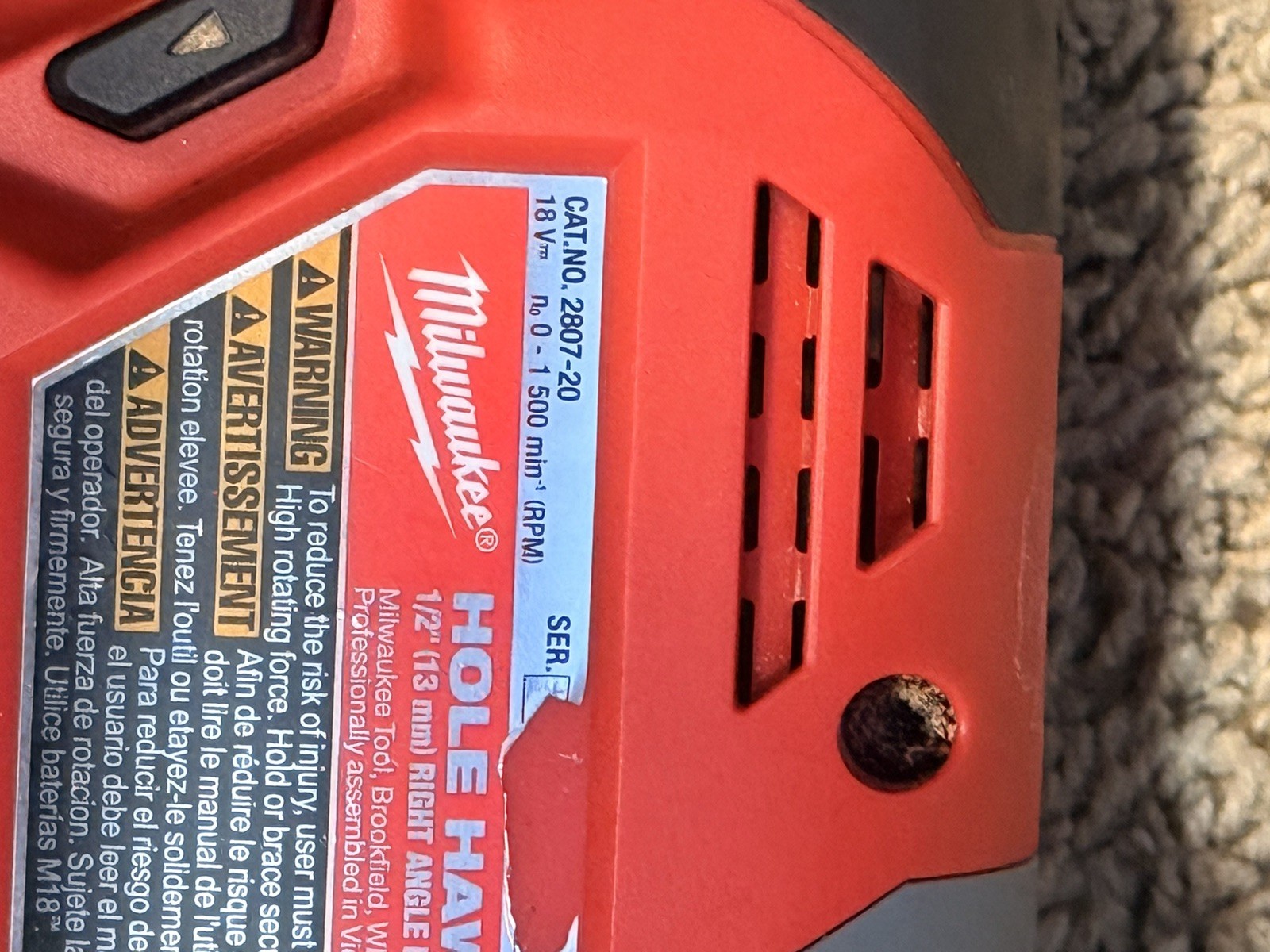Milwaukee M18 FUEL Hole Hawg 2807-20 1/2″ Right Angle Cordless Drill Bare Tool
