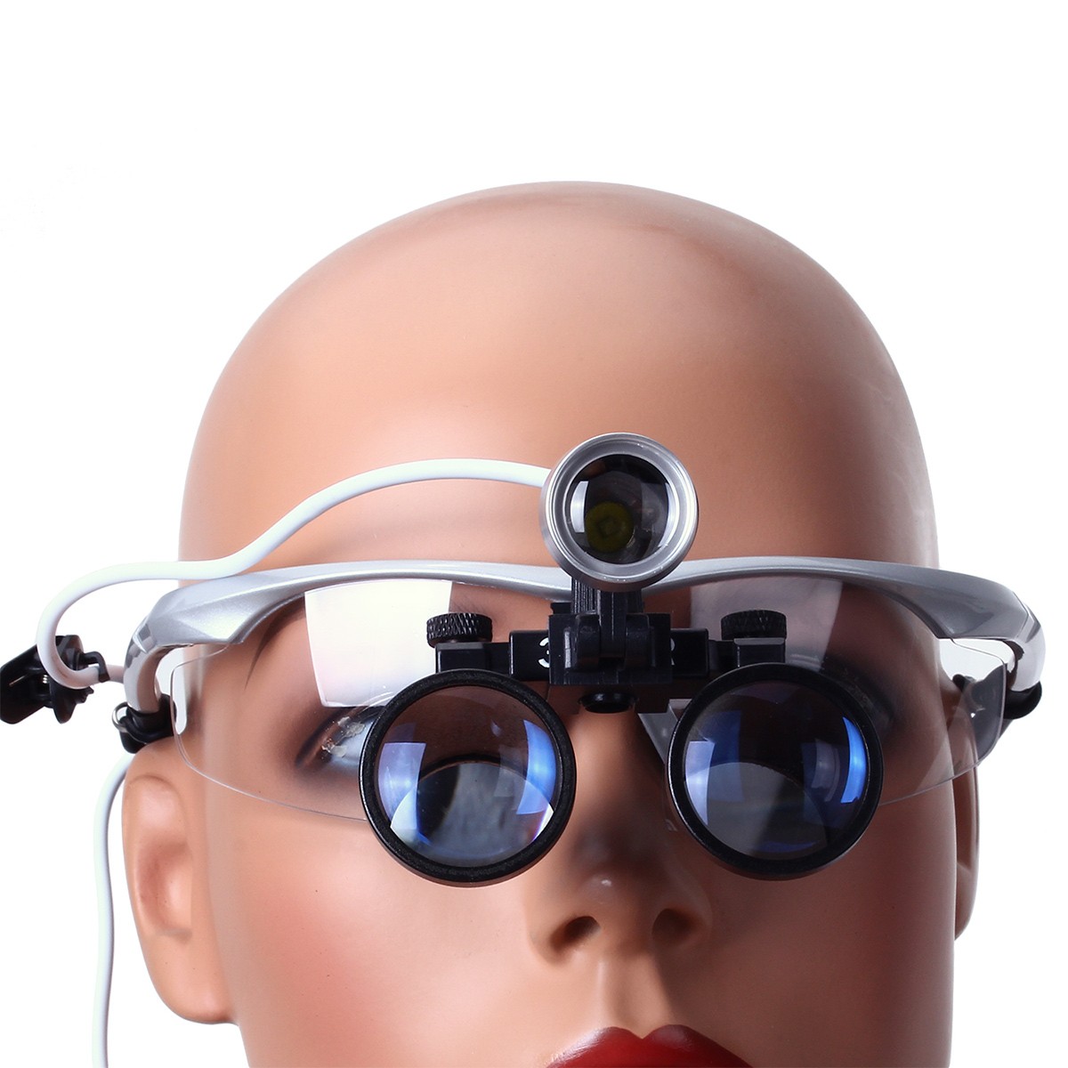 Dental Surgical Binocular Loupe Magnifier Glasses 3.5X-R Dentisit LED Head Light