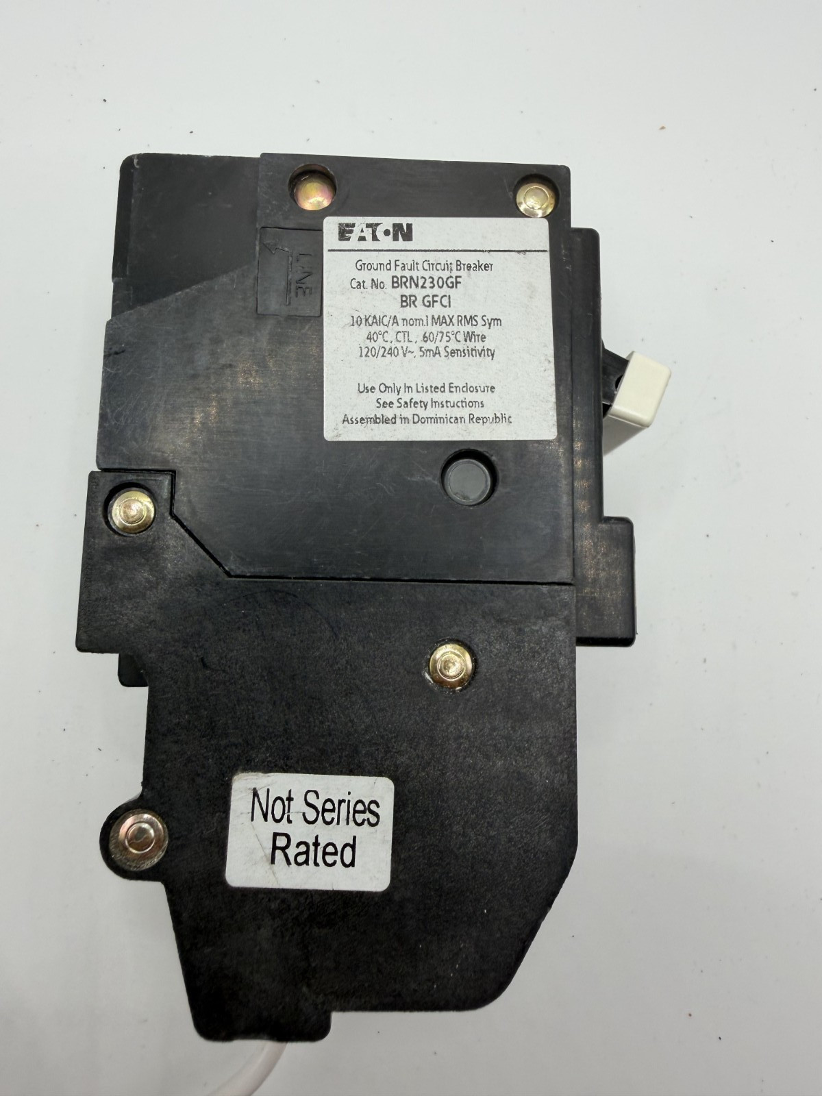 Eaton BRN230GF 30A 240V 2P GFCI Plug-in Circuit Breaker – tested