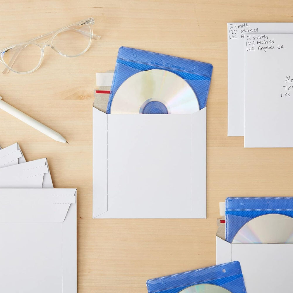 1000PCS Flat Photo Mailers Document CD Cardboard Envelopes Self Adhesive Seal US