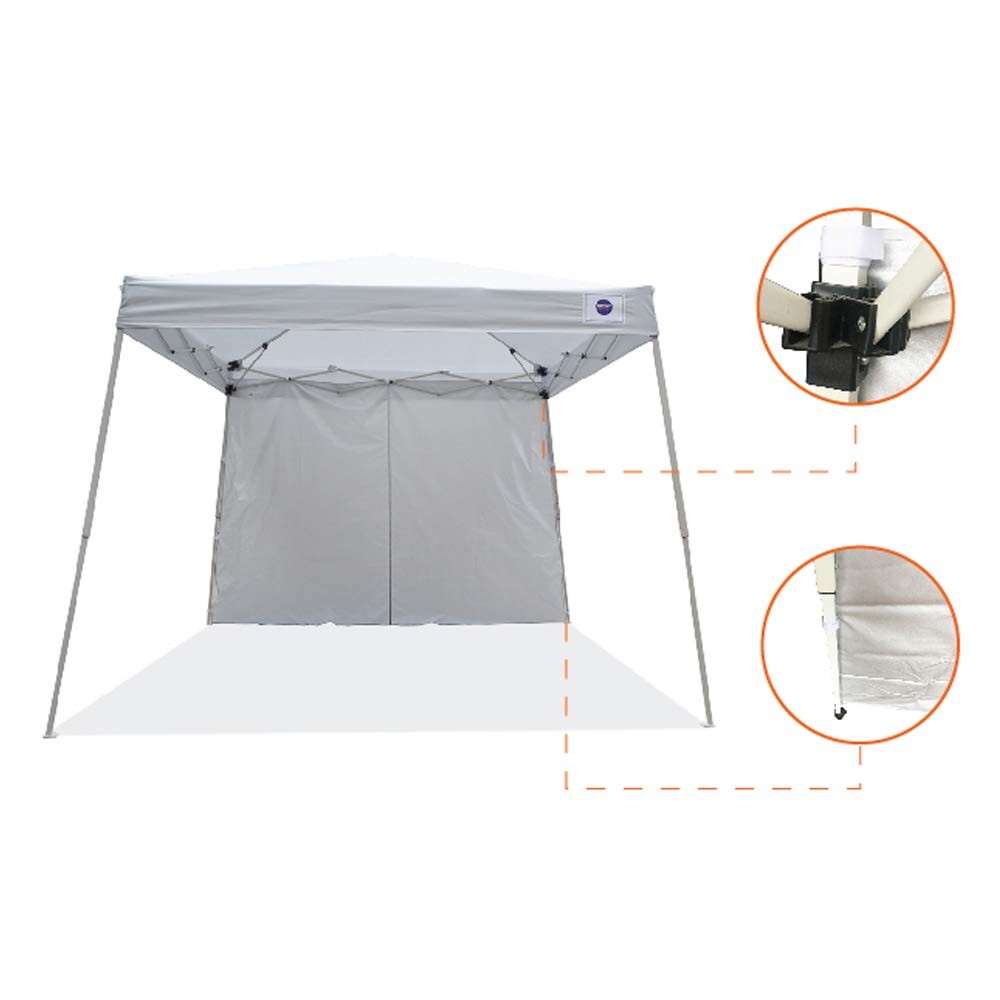 Impact Canopy 283010001 Slant Leg Canopy White-One Sidewall