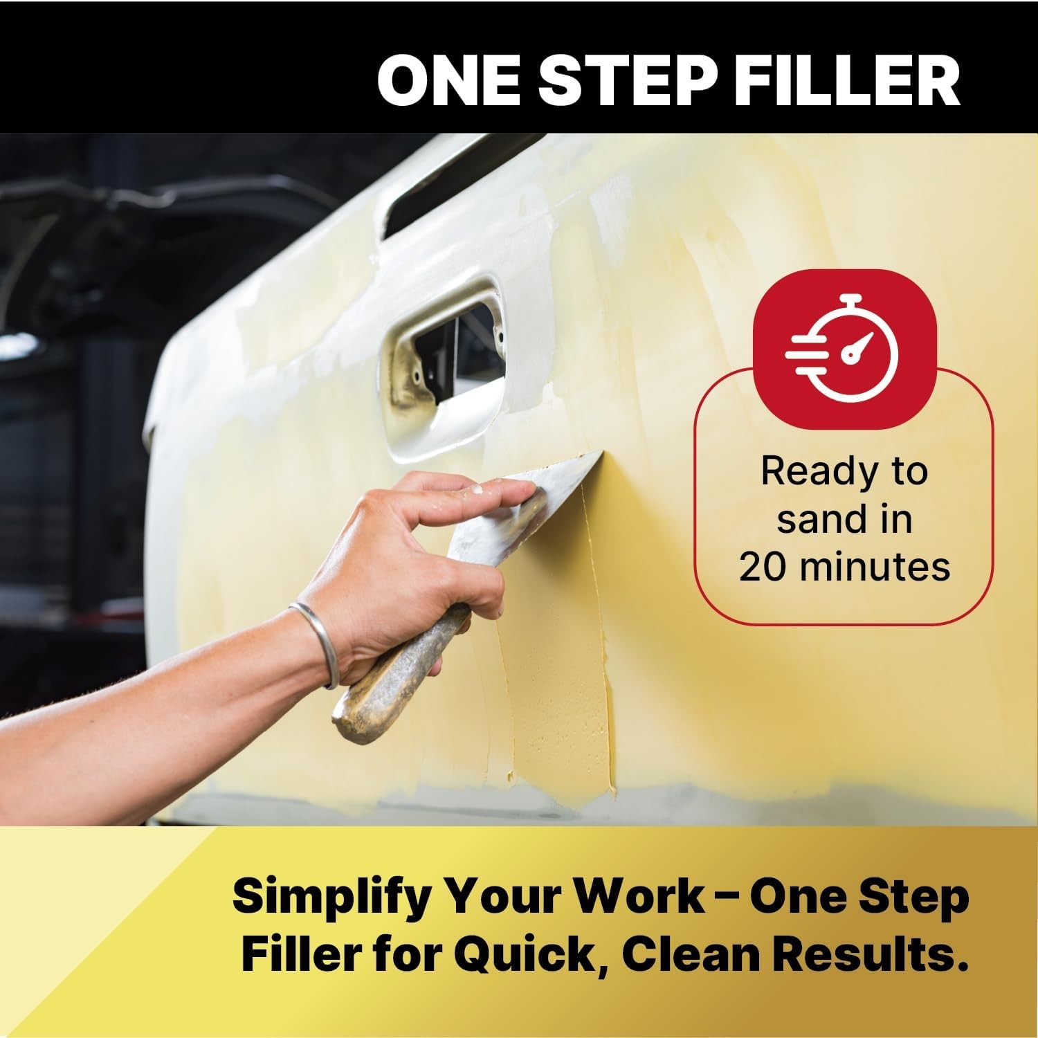 Ultra Gold Lightweight Body Filler – Premium Auto Dent & Scratch Repair Putty