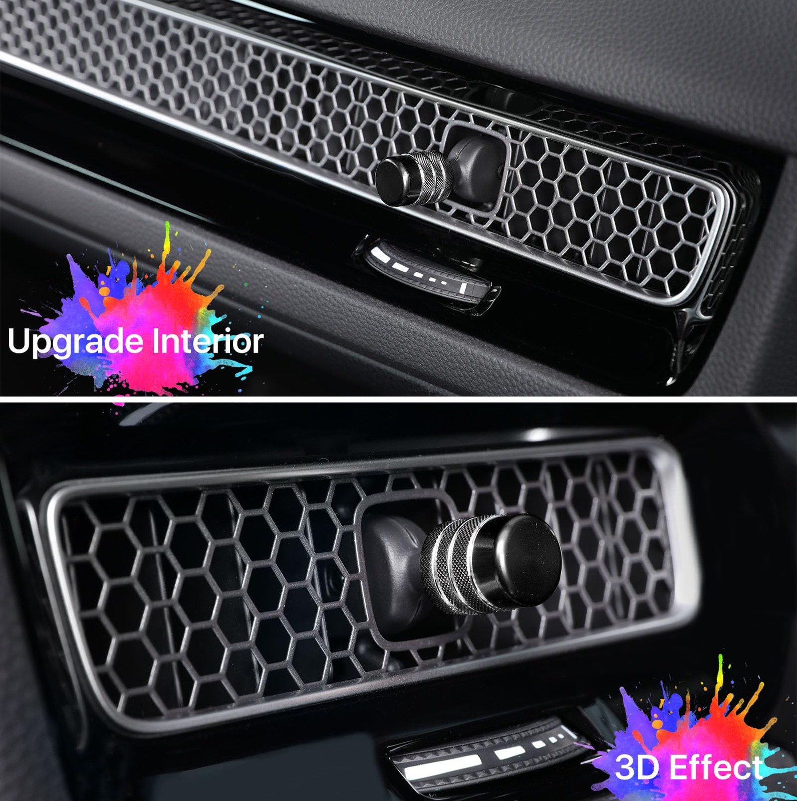 Car Interior Knob Cover Kit, Compatible with Honda Civic 2022-2026, CRV 2023-…