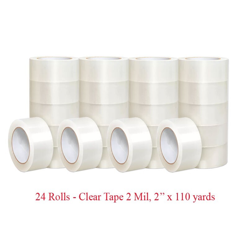 Industrial Tape Convenience 2 Mil, 2″ x 110 yards Clear 24 Rolls Premium Quality