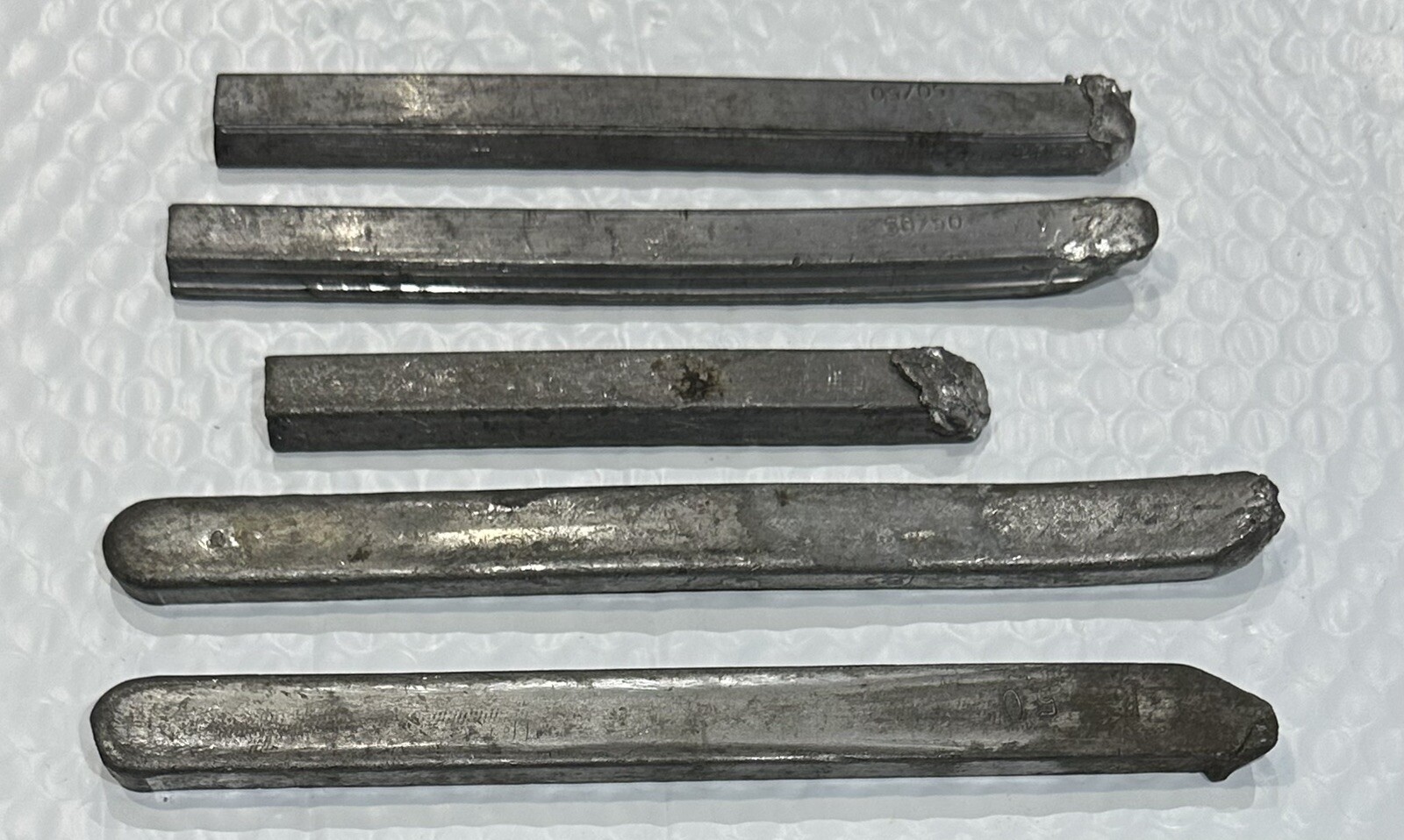 3.4 Lbs 50/50 Lead Alloy Bars (5) Total
