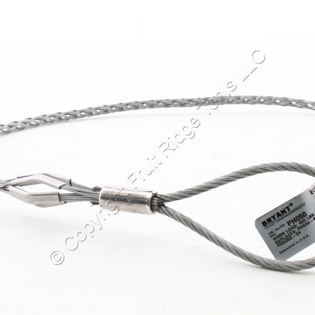 Bryant Cable Pulling Grip .50-.61″ Closed Mesh Flexible Eye Heavy Duty PH050