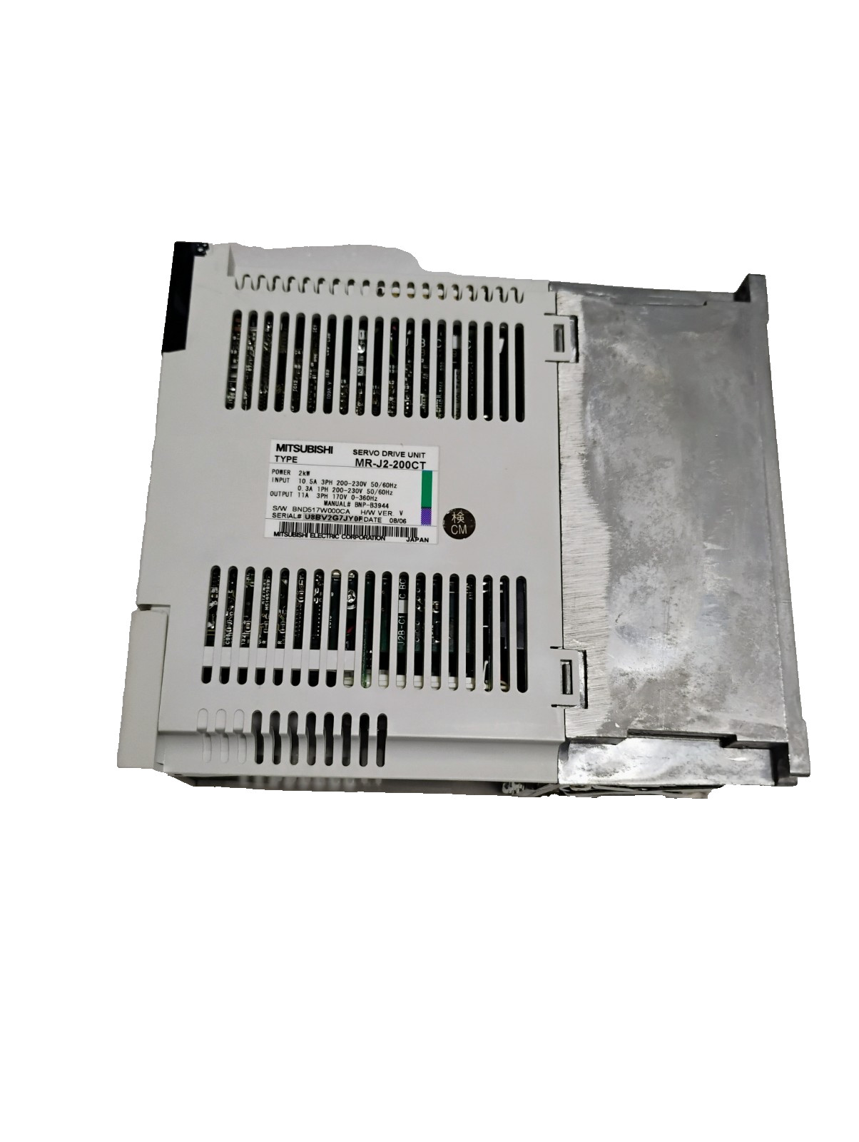 MR-J2-200CT- Refurbished and tested genuine Mitsubishi servo drive.