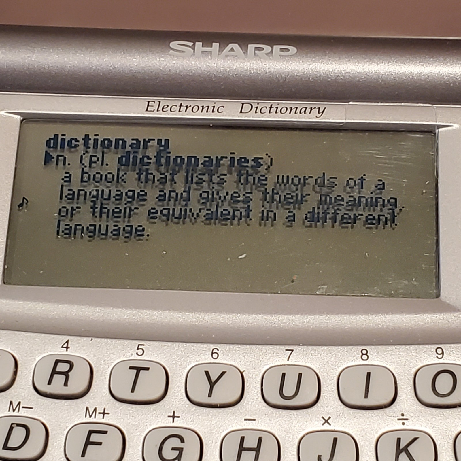 Sharp Electronic Dictionary and Thesaurus French English PWE-260 Good Working