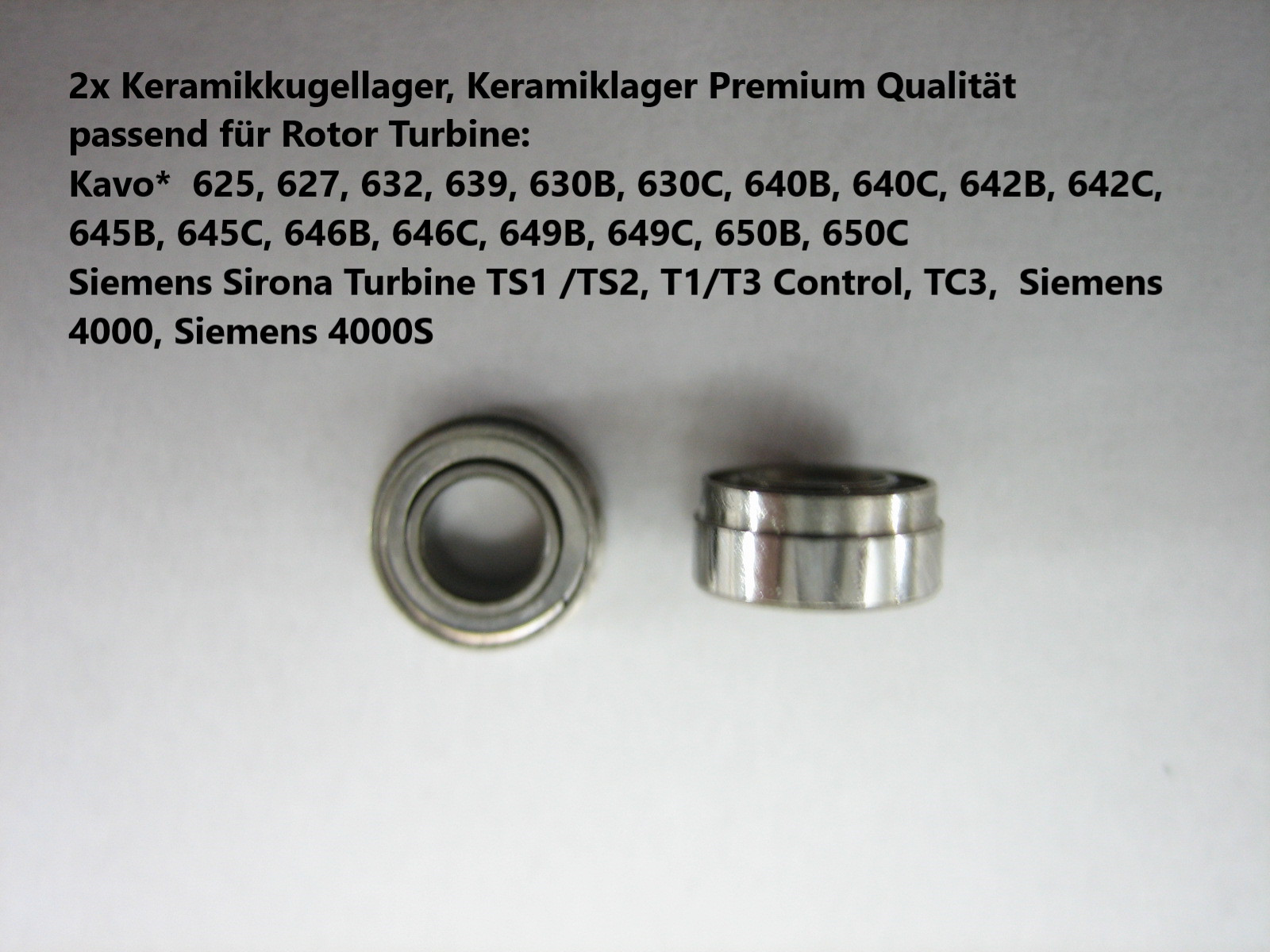 2 Ceramic Bearings Ball Bearing Fits KaVo Sirona Rotor Premium Quality
