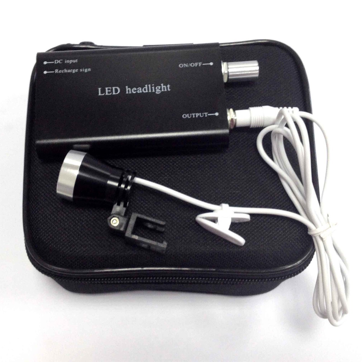Dental Lab LED Headlight Lamp Use for Surgical Medical Loupe Magnifier Black