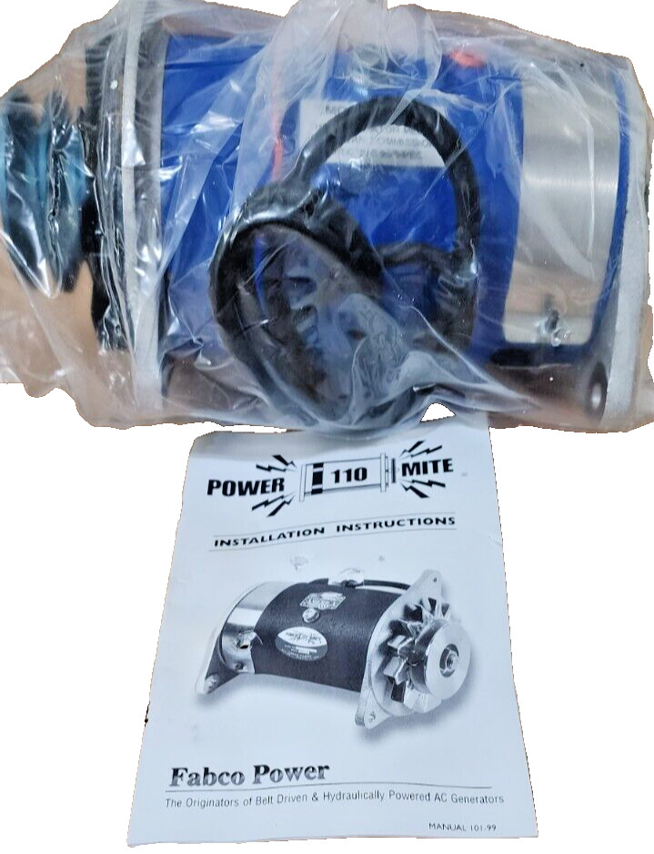 Fabco Power Mite PM-110 Belt Driven Generator 3600W, 120V 50Hz, RPM: 3000