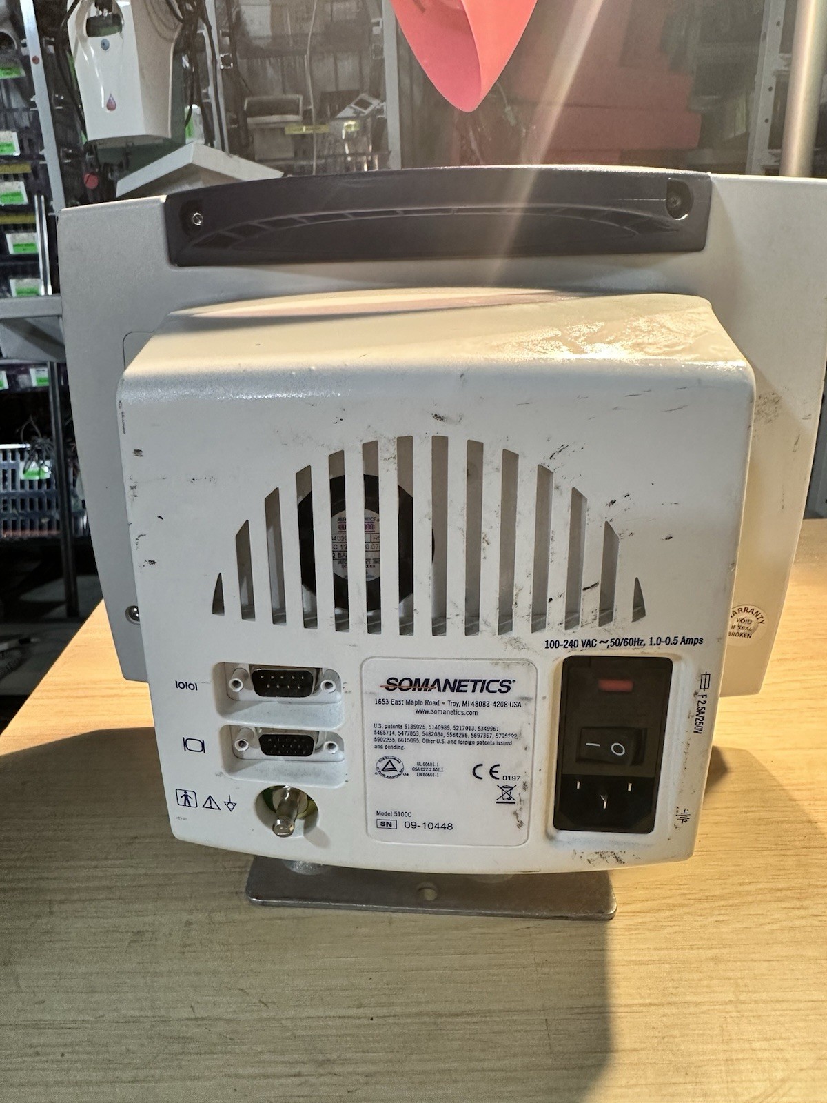 Somanetics 5100C Patient Monitor Oximeter Cart Mounted Emergency Medicine