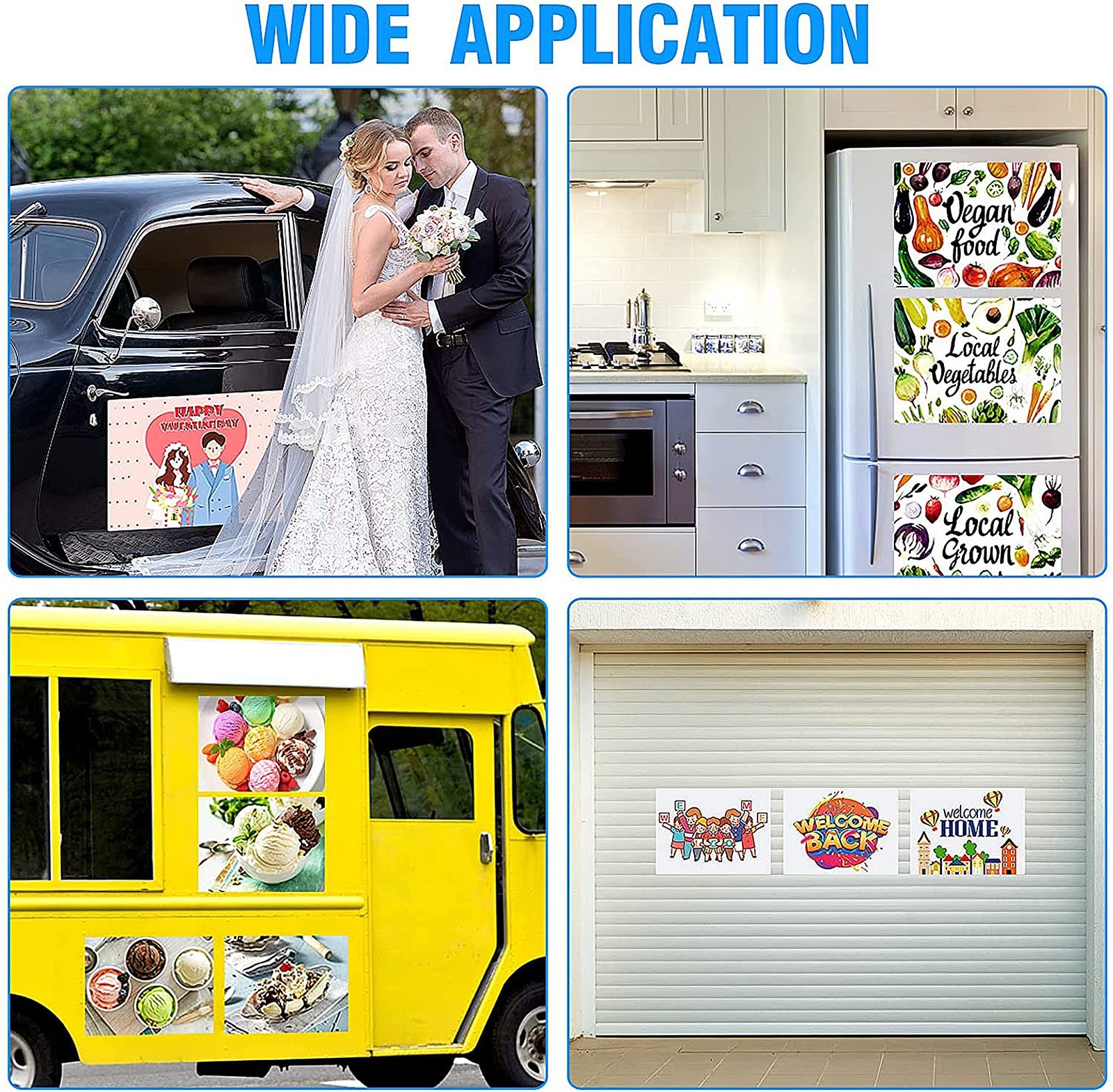 Car Magnetic Sheet, Large Blank White Magnet Sign 11.5″ x 17.5″ 30 Mil, WHITE