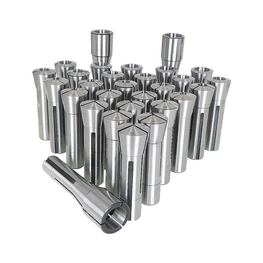 29Pcs R8 Spring Collet Set Fractional 1/32″ To 1″ High Precision for Bridgeport