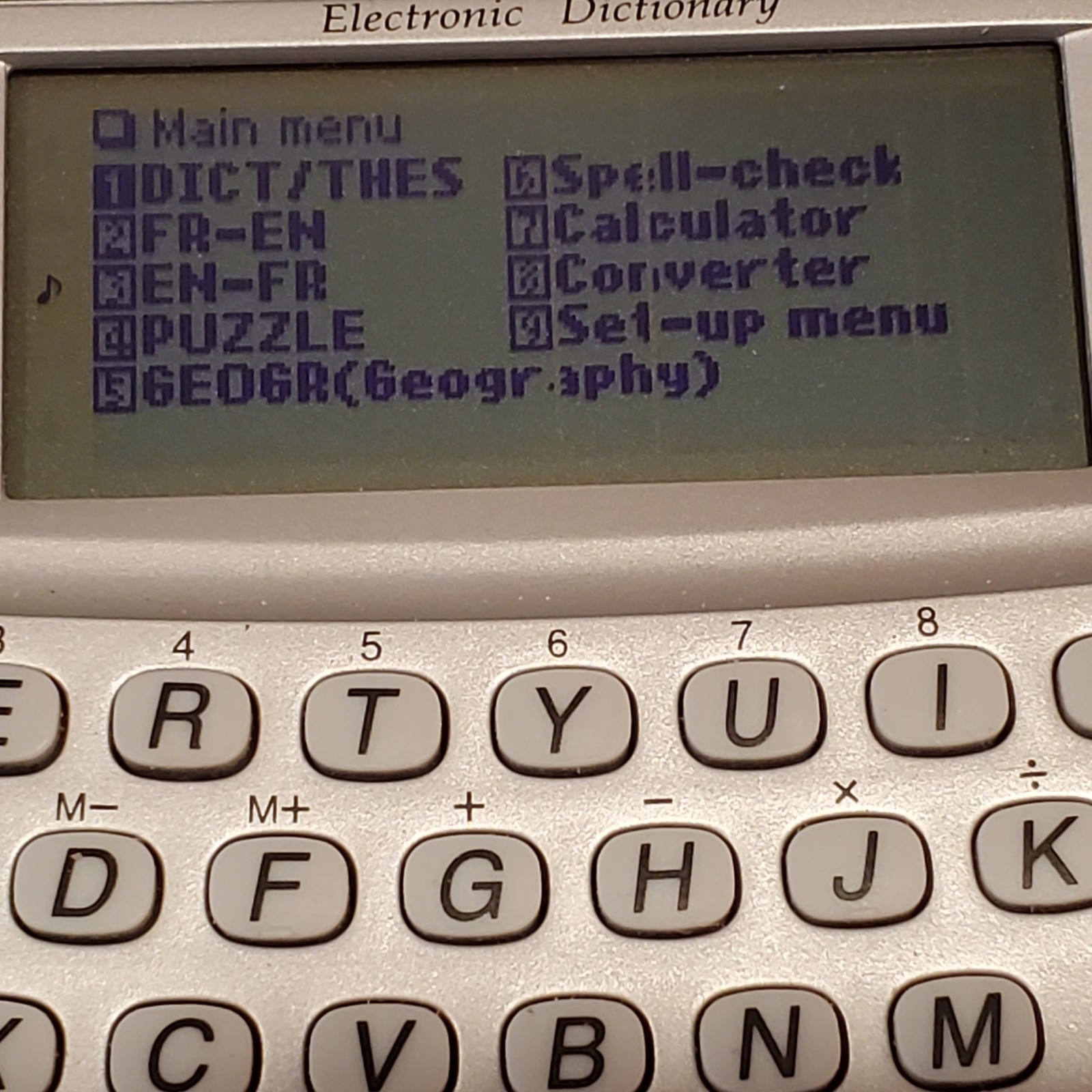 Sharp Electronic Dictionary and Thesaurus French English PWE-260 Good Working