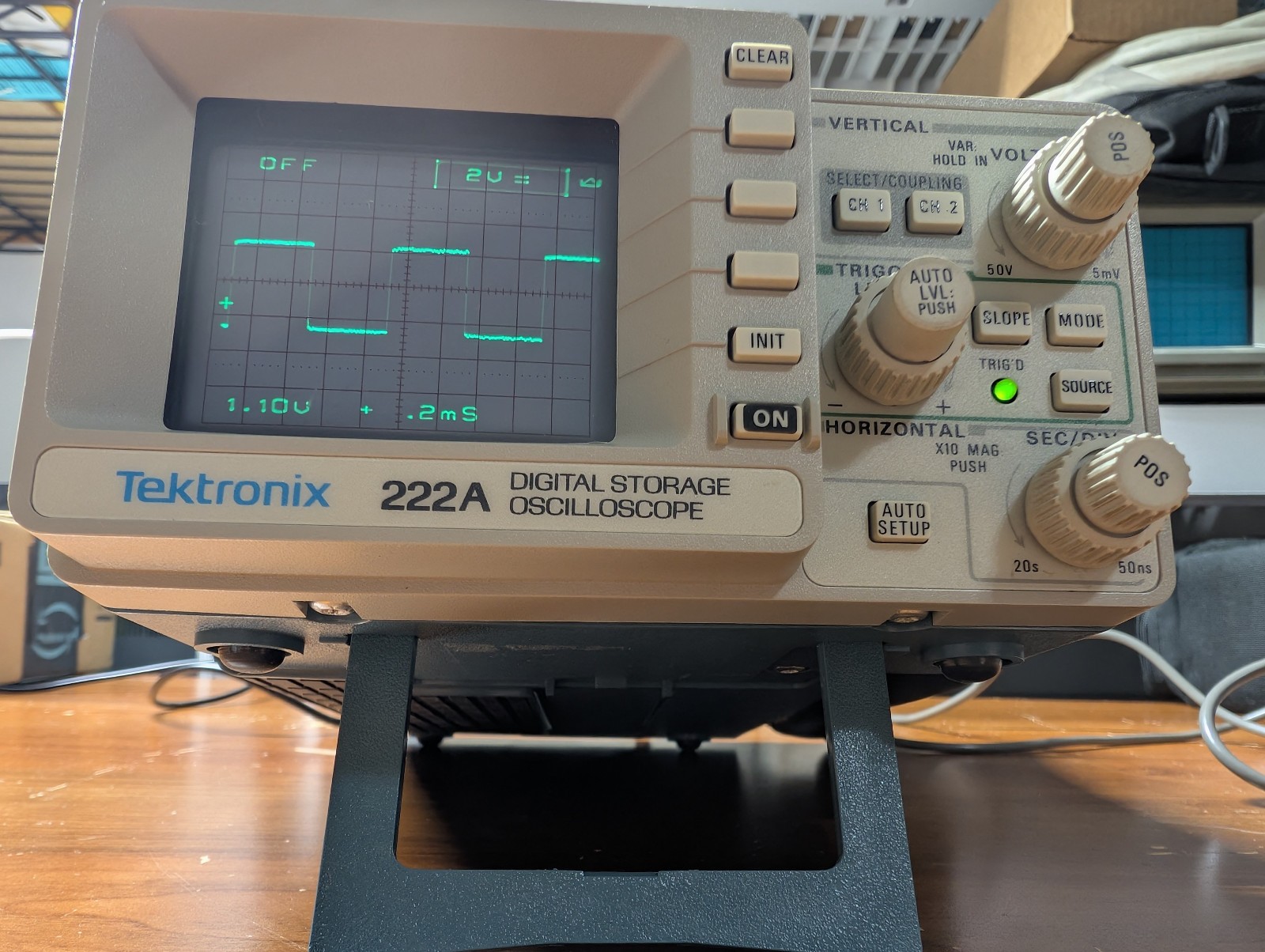 Tektronix 222A Digital Storage Oscilloscope with Probes, Case and Power Supply