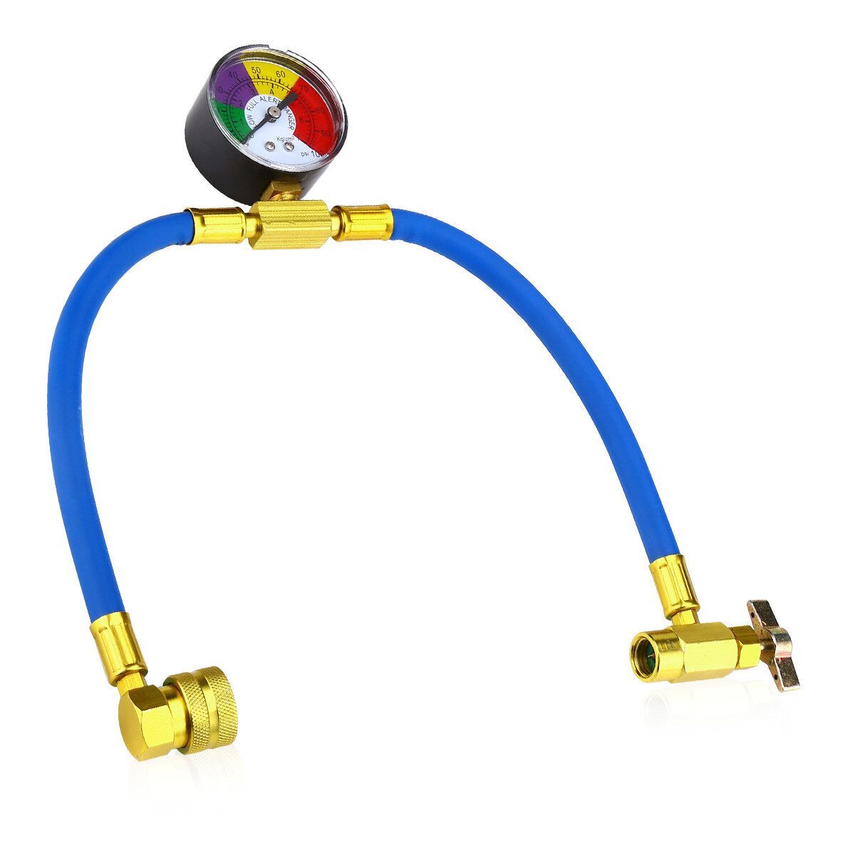 Self-Sealing R134A Refrigeration Recharge Hose Kit AC Charge Hose w/Gauge US