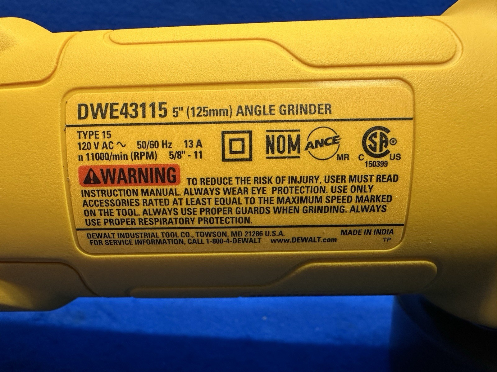 DEWALT Angle Grinder DWE43115
