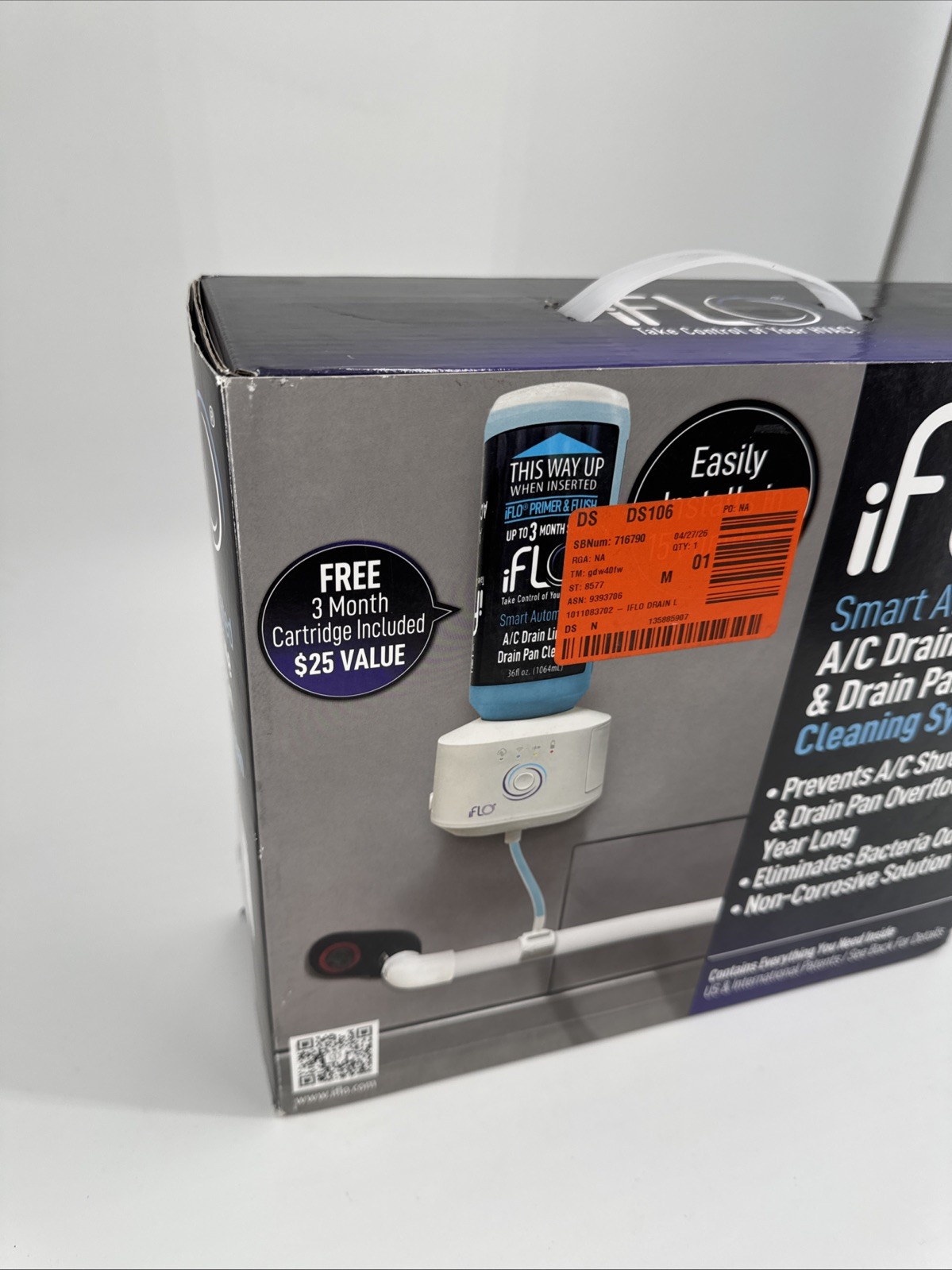 iFLO Smart Automated A/C Drain Line Cleaner HVAC 3 Month Refill Kit System New