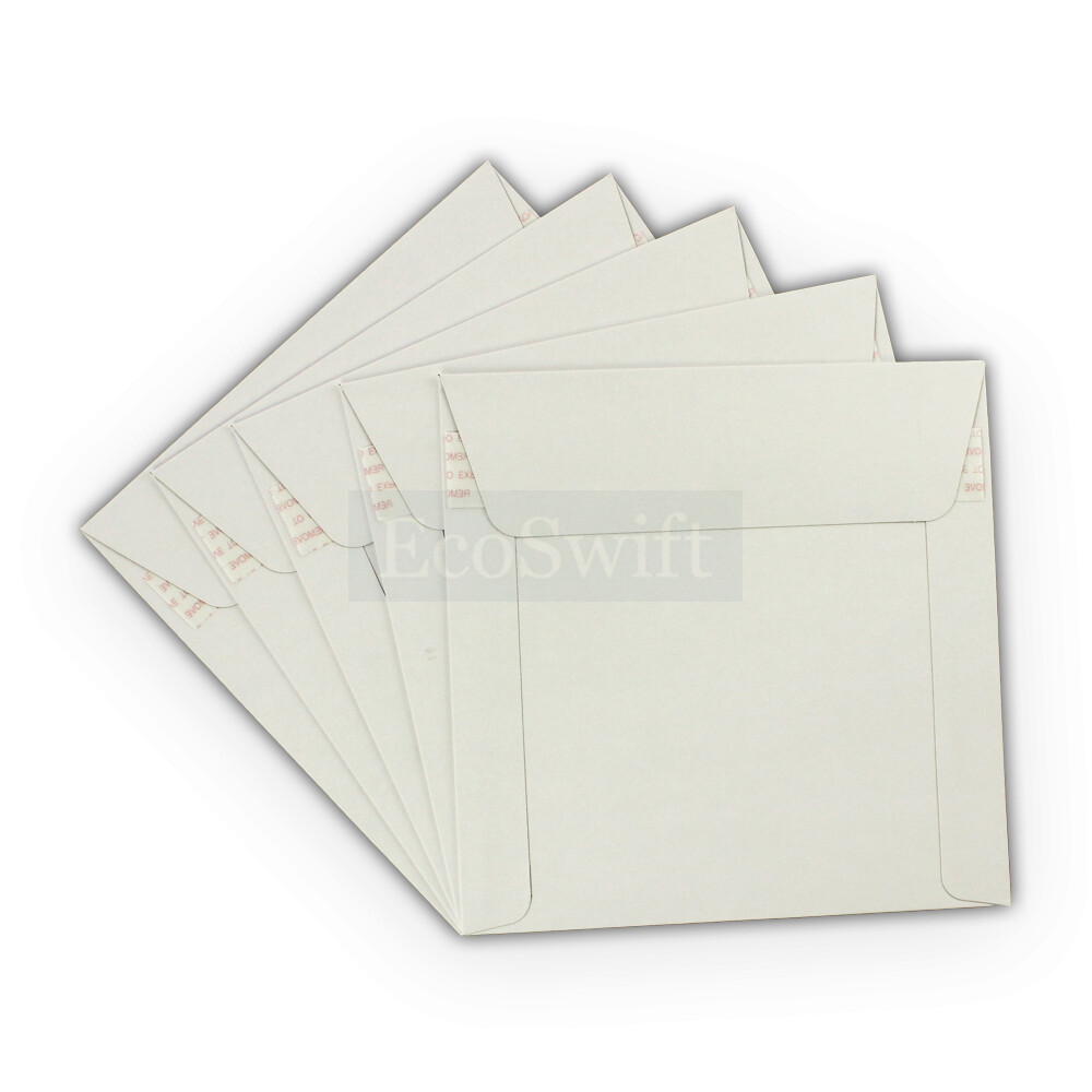 1-5000 6 x 6 EcoSwift CD/DVD Self Seal Photo Ship Flat Cardboard Envelope Mailer