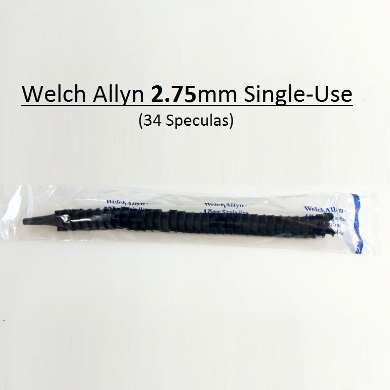 Welch Allyn 2.75mm Single-Use Adult Specula 52432-U (34 Speculas)