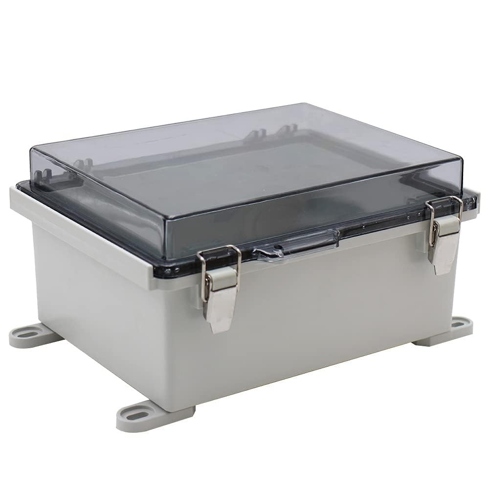 Small Waterproof Electrical Junction Box Clear ABS Plastic | 8.6×6.7×4.3 inc…