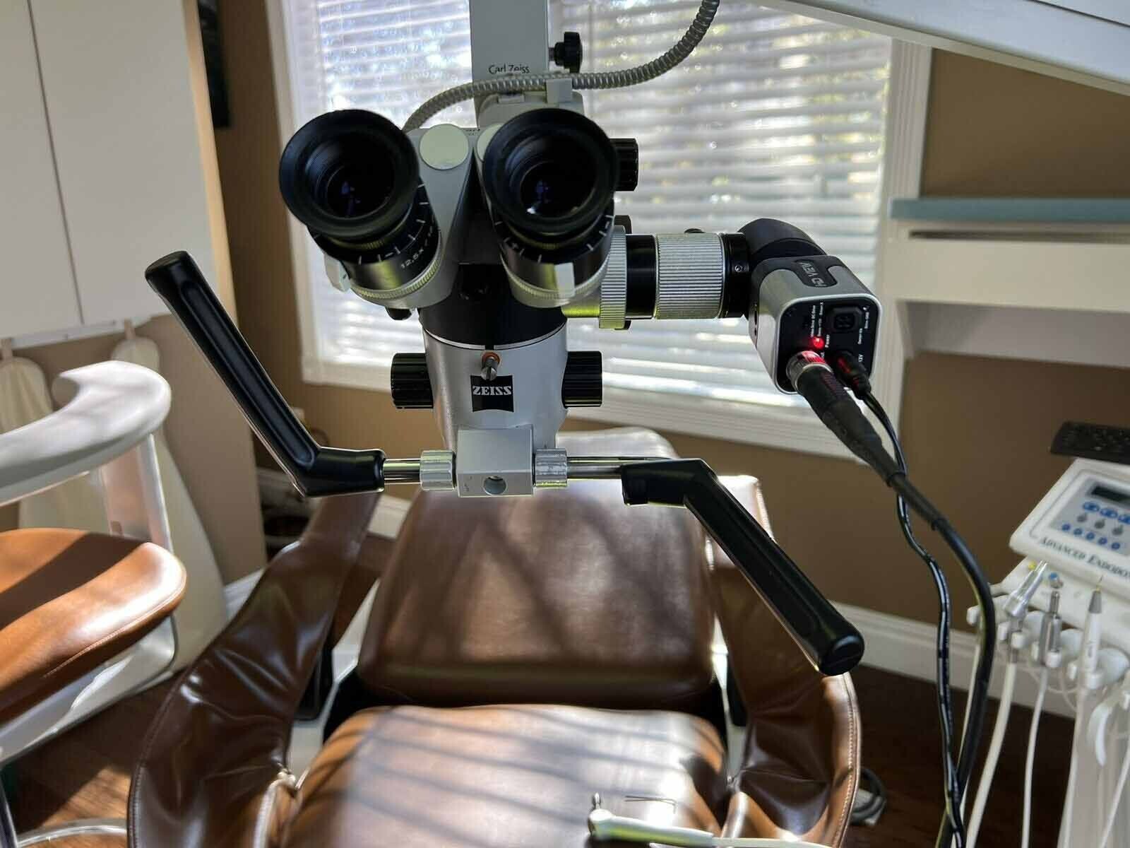 Zeiss Type Microscope C-Mount Camera, Adapter & Beam Splitter Lens for Slit Lamp
