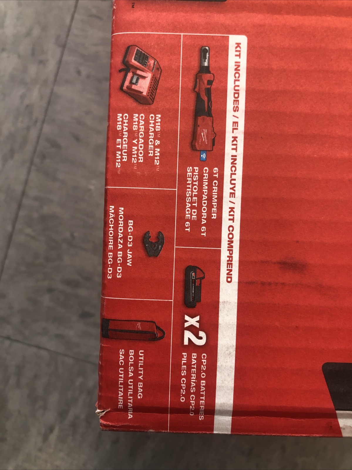 Milwaukee 2978-22BG M18 2978-22BG 6T Cordless Crimper Kit – Red