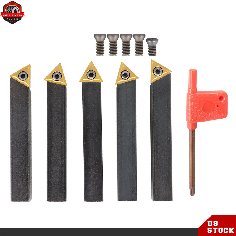 5Pack 1/2″ Indexable Carbide Insert Turning Tooling Bit Holder Set For Lathe New