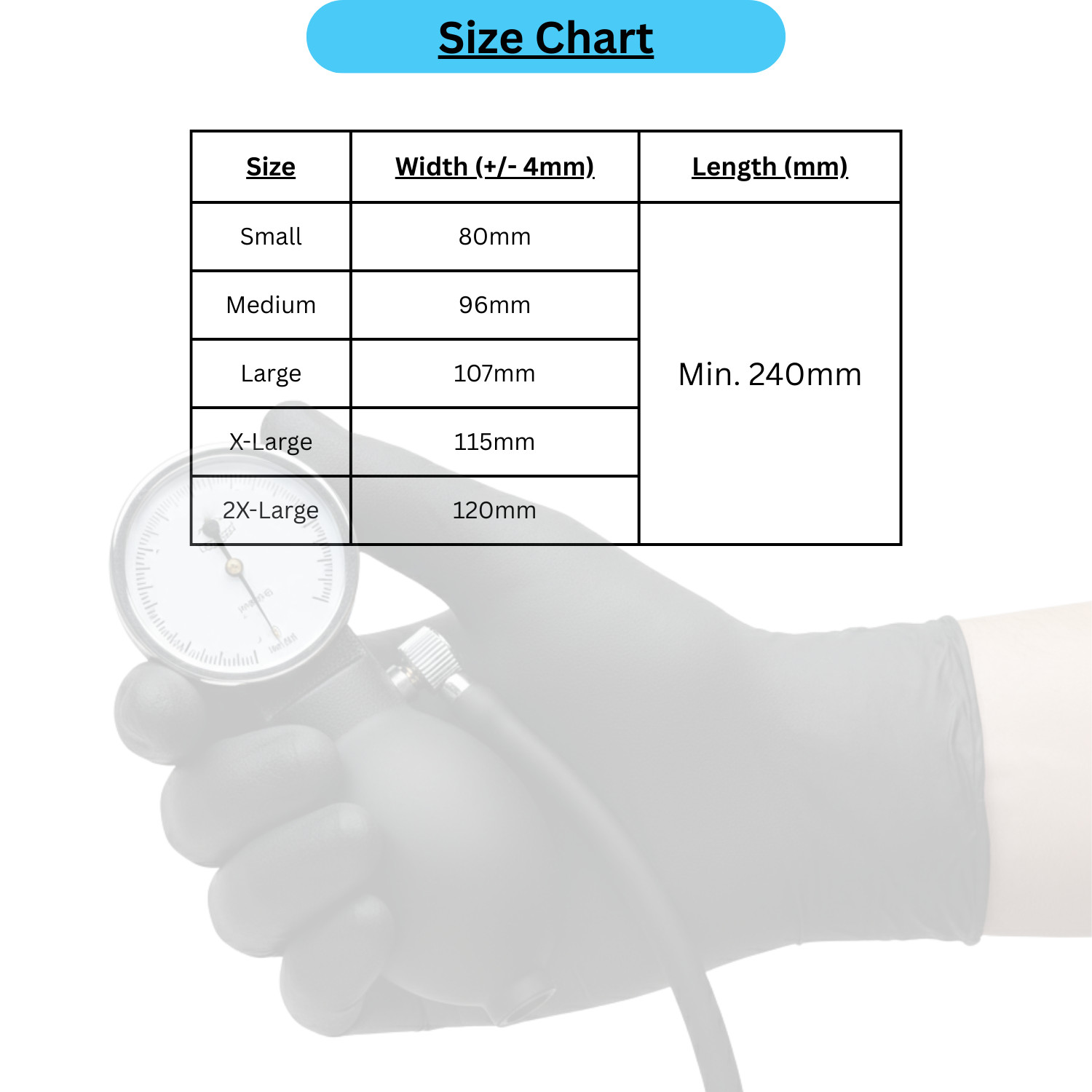 1000 Pieces, Black Nitrile Exam Powder-Free Disposable Gloves X-Large 6 MIL