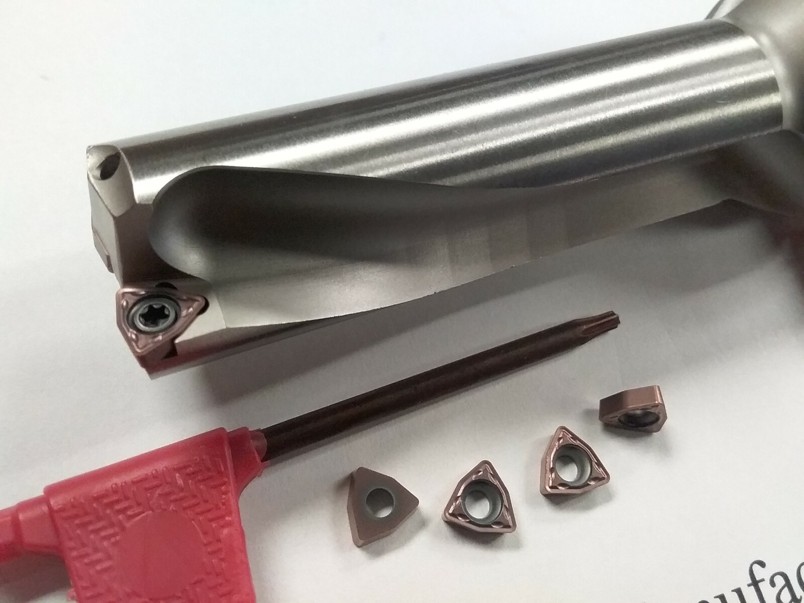 U drill 15/16″x3″x6″, 1″ shank, index, w. Extra 10pcs WCMX04 inserts #UD-1516