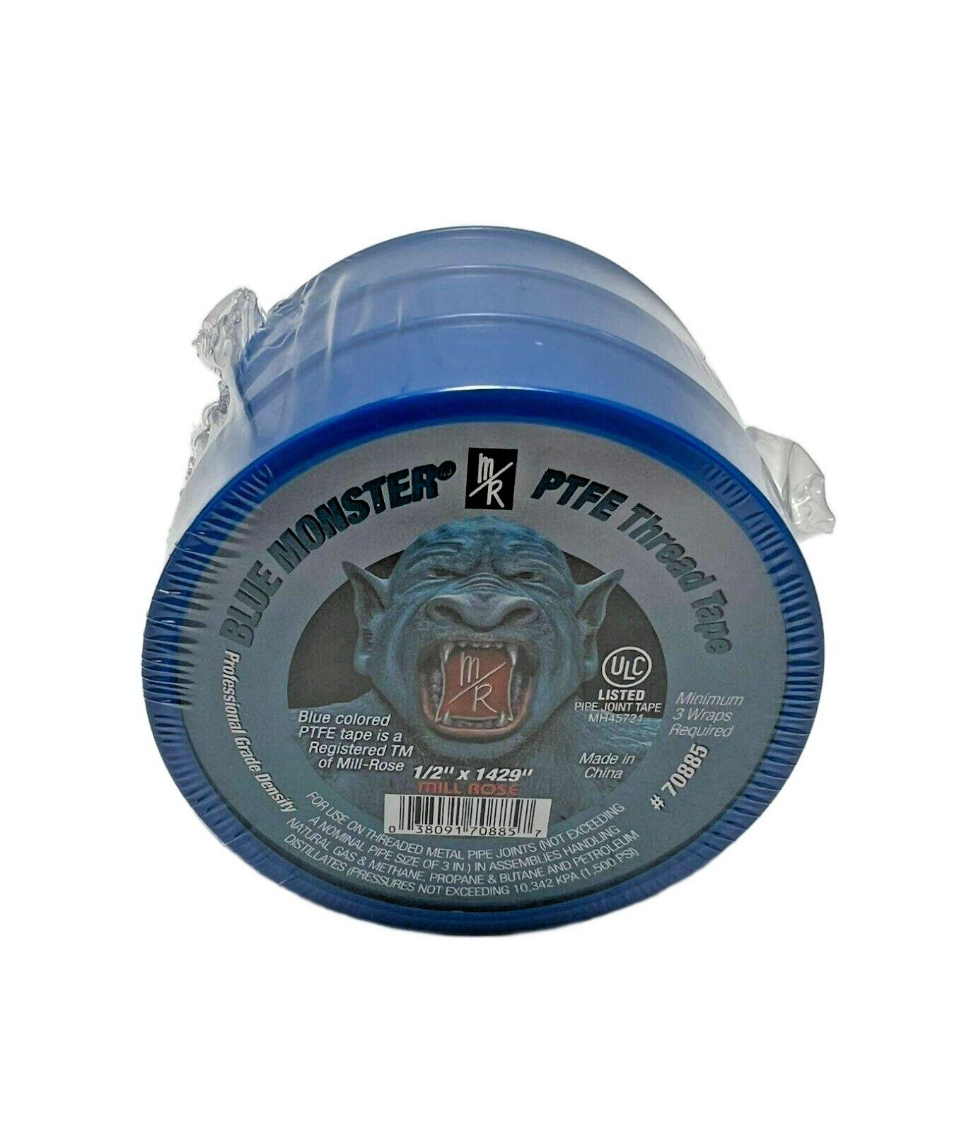 Blue Monster 70885 PTFE Teflon Thread Tape 1/2″ x 1429″ (Pack of 3)