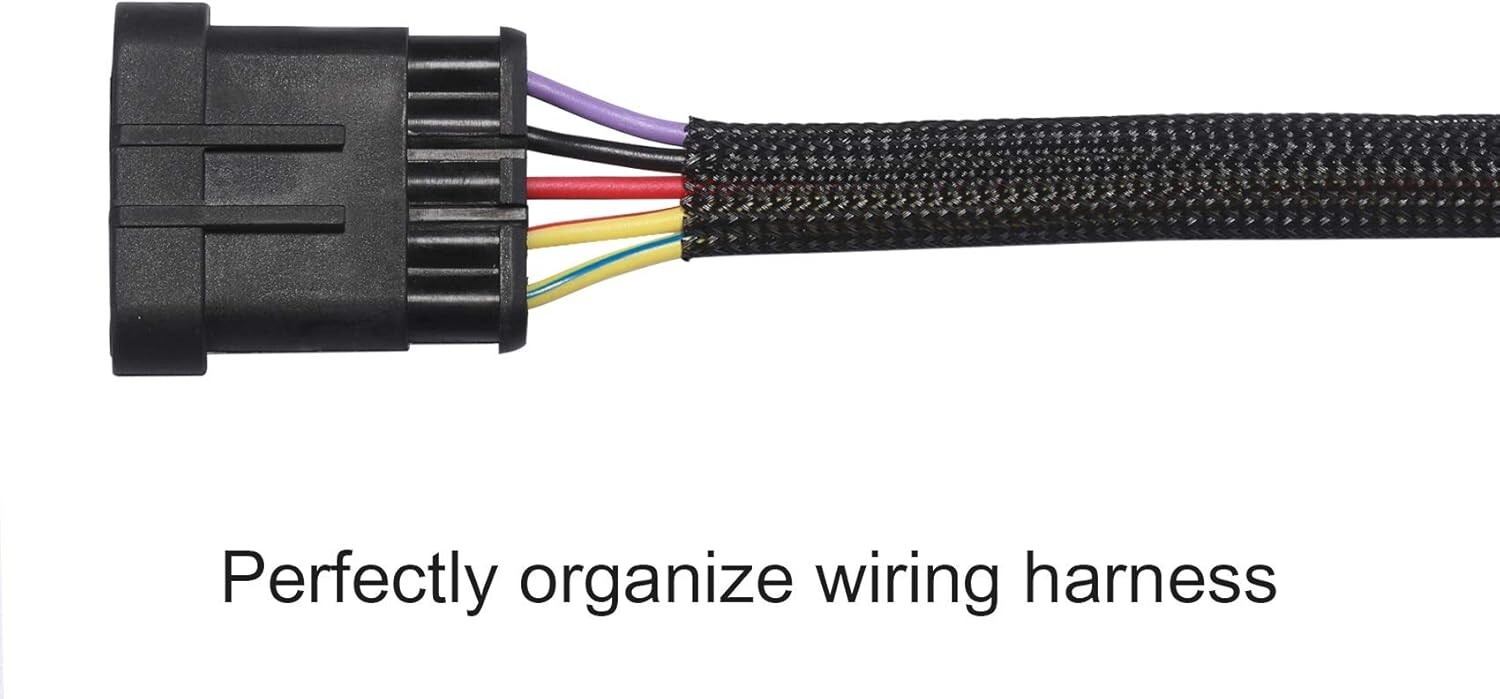 ALL SIZES 1 FT – 100 FT Black Expandable Wire Cable Sleeving Braided Tubing LOT