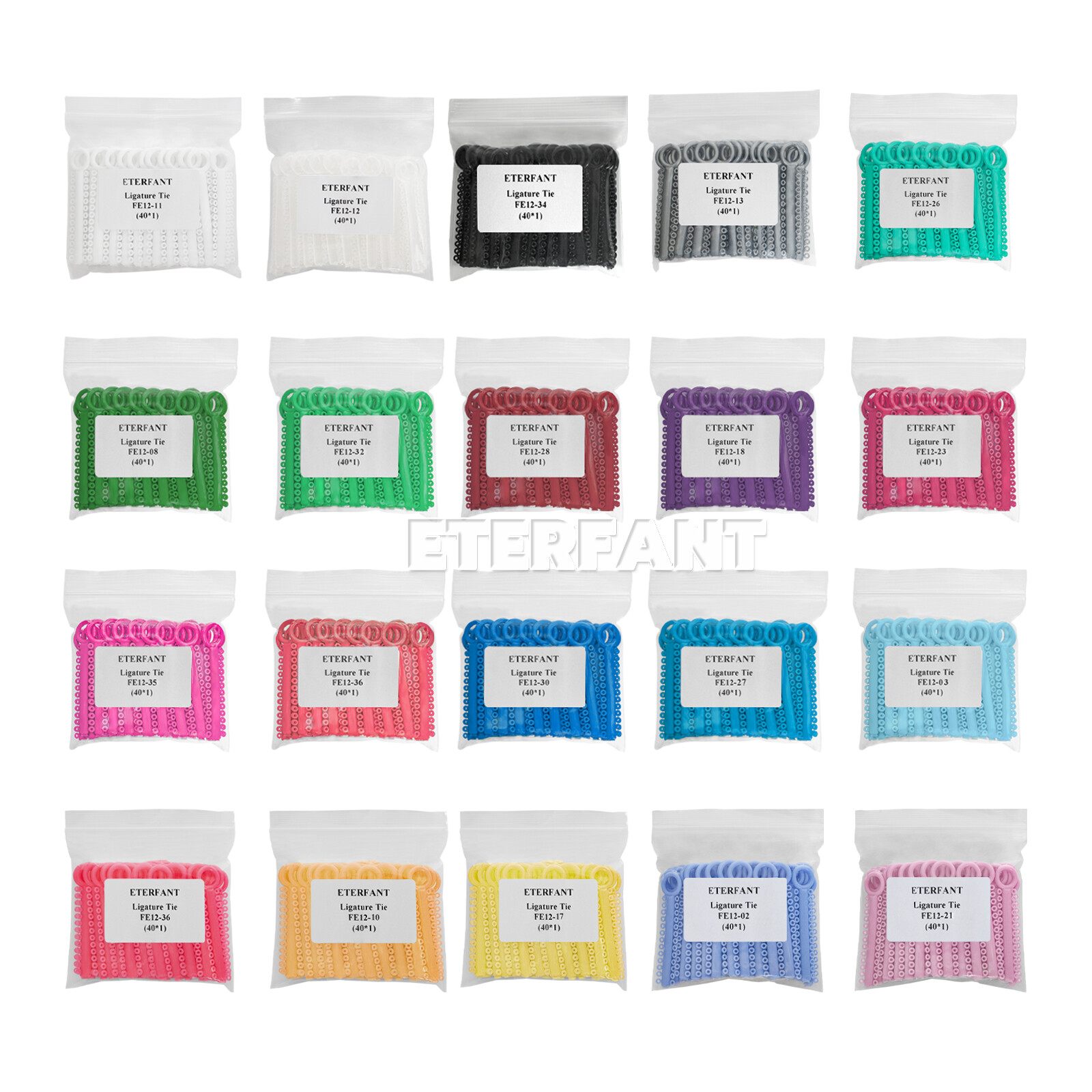 1040pc Orthodontic Ligature Ties Elastic Ligas Ortodoncia Rubber Bands Brackets