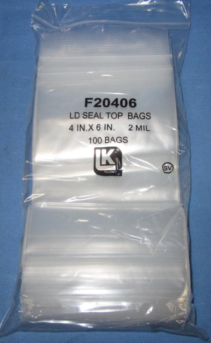 a Box of 1000 Clear Resealable Plastic Bags ~ 4″ x 6″ x 2mil