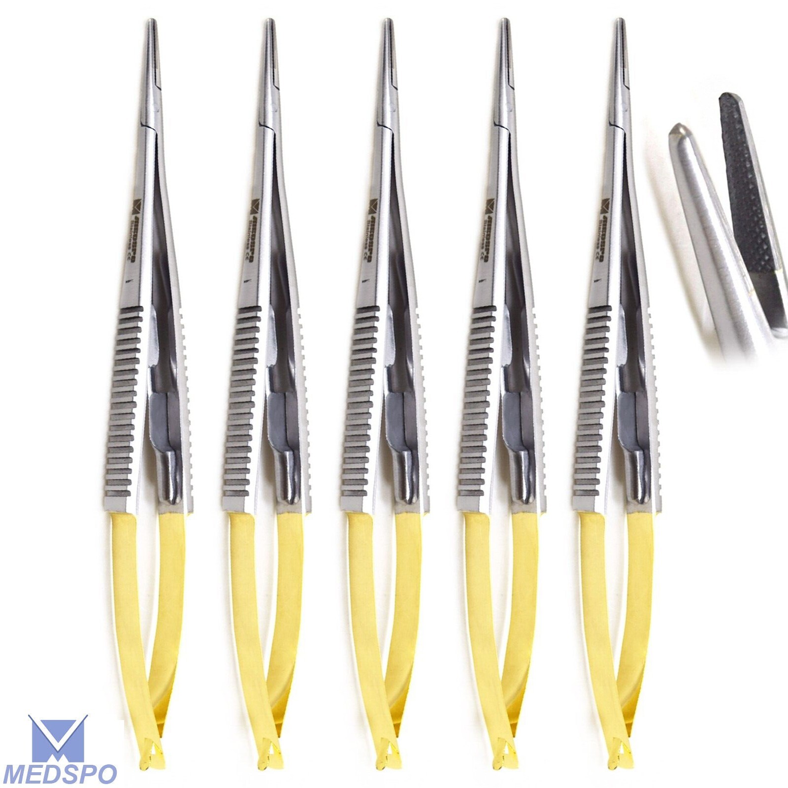 5-PCS Micro Dental Straight Castroviejo Needle Holder TC Surgical Instrument CE