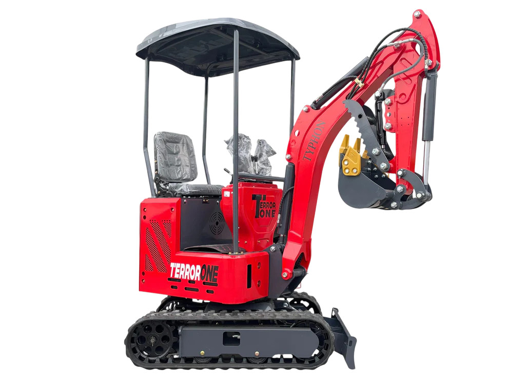 Mini Excavator TYPHON TERROR ONE STORM 1 Ton 13.5 hp B&S engine 13 Attachments