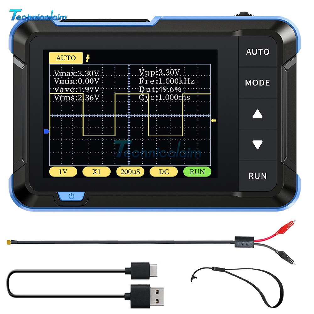 FNIRSI DSO152 Mini Handheld Oscilloscope Type-C Portable Digital Oscilloscope US