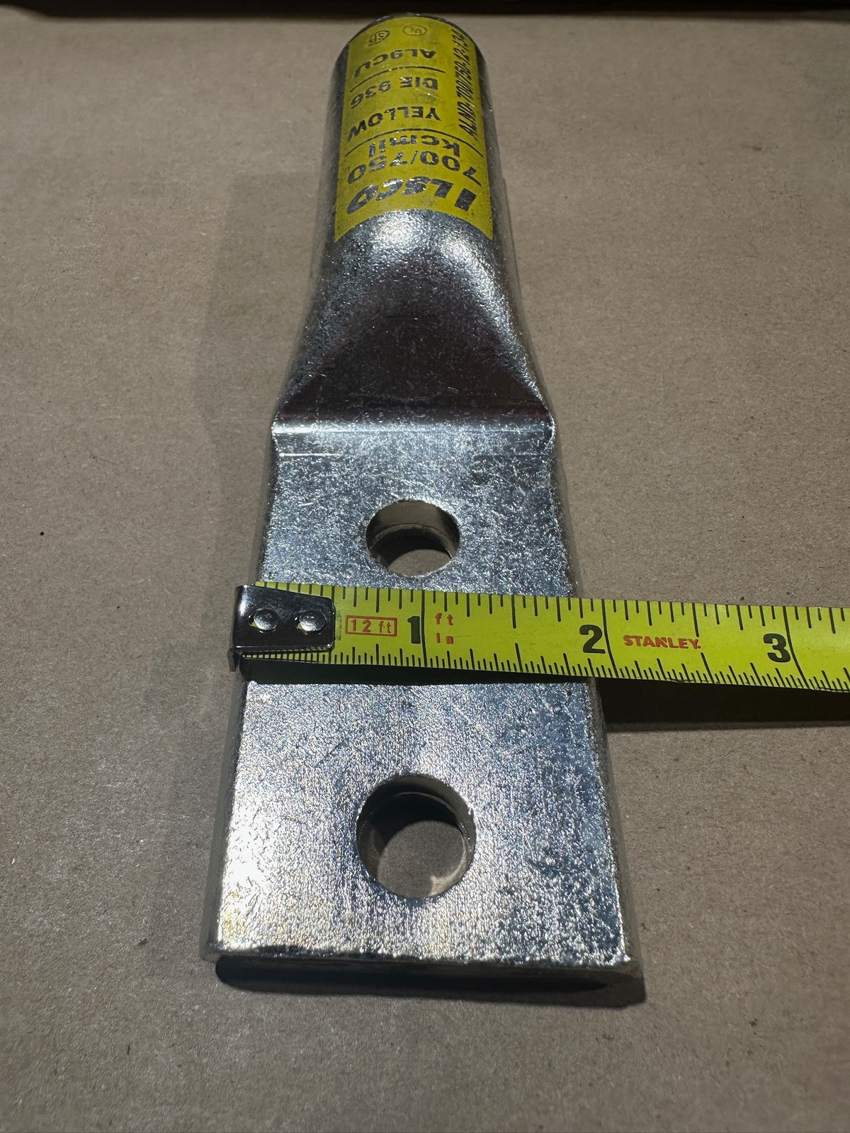 10Pack Ilsco Yellow 700 750 kcmil Surecrimp Aluminum Compression 2-Hole 1/2″ Lug