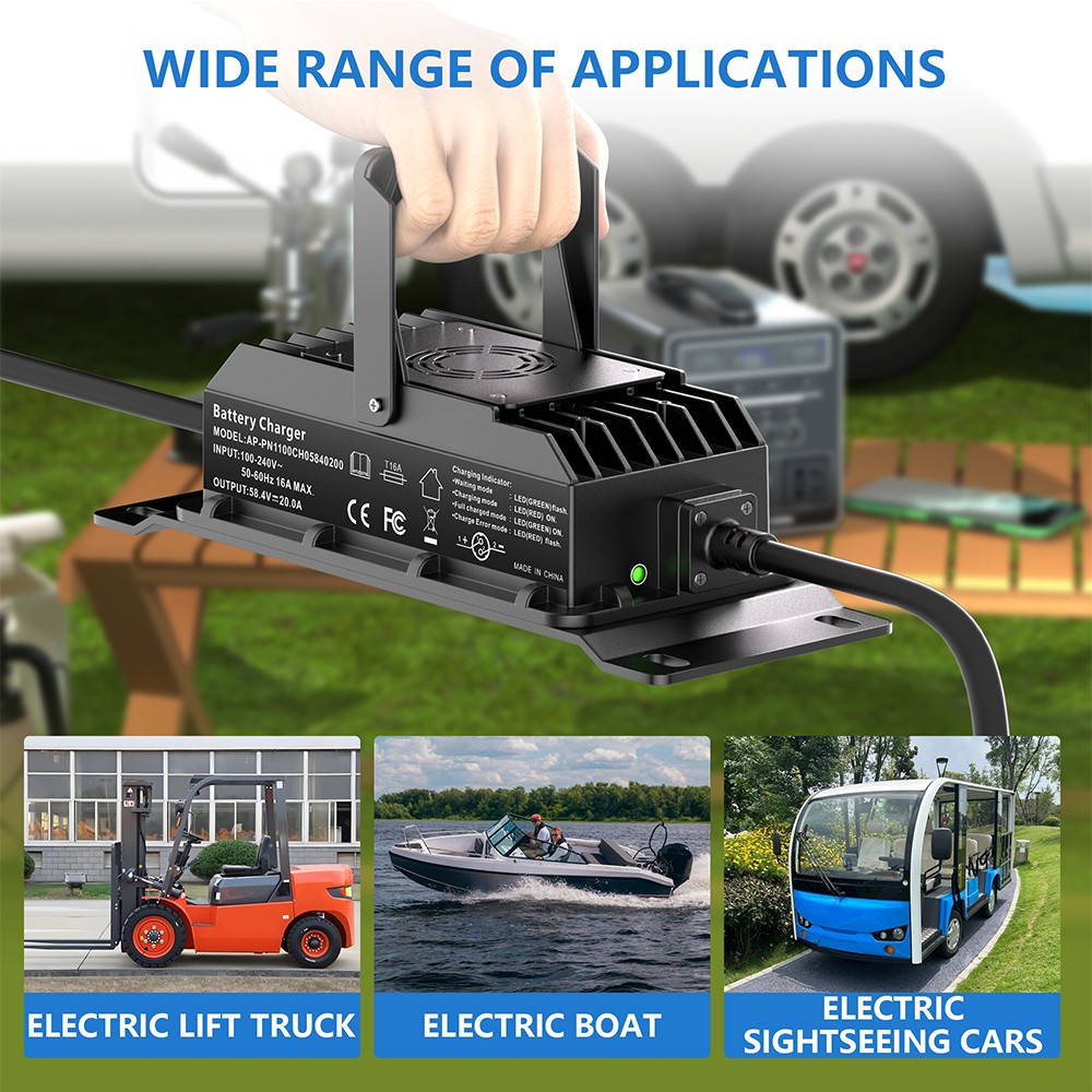 CHICNOD 48V 100Ah Golf Cart LiFePO4 Lithium Battery 5120Wh BMS+58.4V 20A Charger