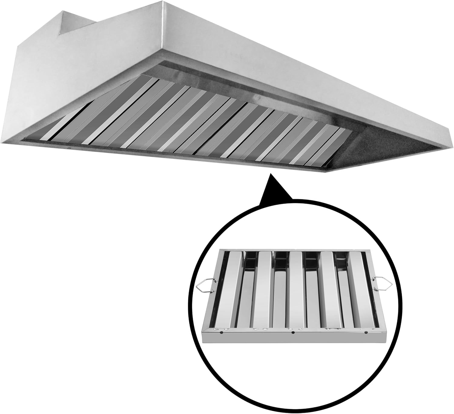 Set of 6 Stainless Steel Hood Filters 20″ x 20″ for Kitchen Ventilation